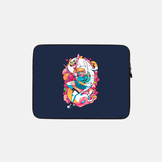 The Human And The Cat-none zippered laptop sleeve-Bruno Mota