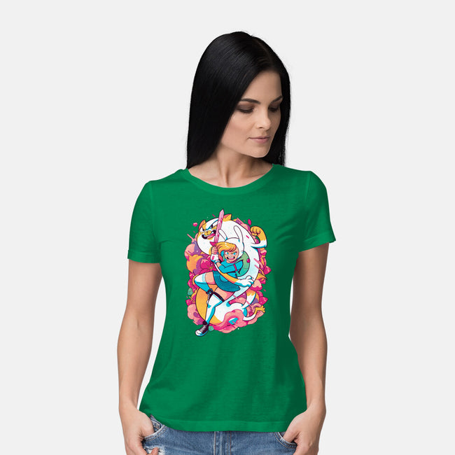 The Human And The Cat-womens basic tee-Bruno Mota