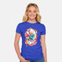 The Human And The Cat-womens fitted tee-Bruno Mota