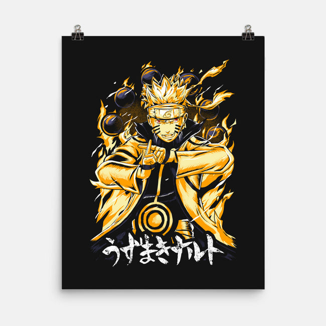 Nine-Tails Chakra Mode-none matte poster-Knegosfield