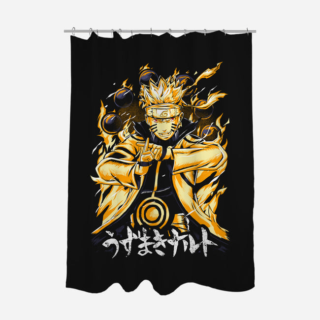 Nine-Tails Chakra Mode-none polyester shower curtain-Knegosfield