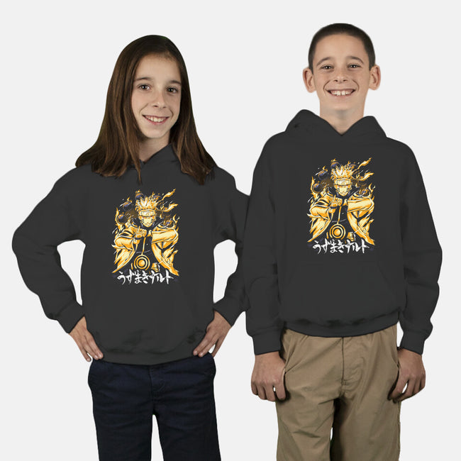 Nine-Tails Chakra Mode-youth pullover sweatshirt-Knegosfield