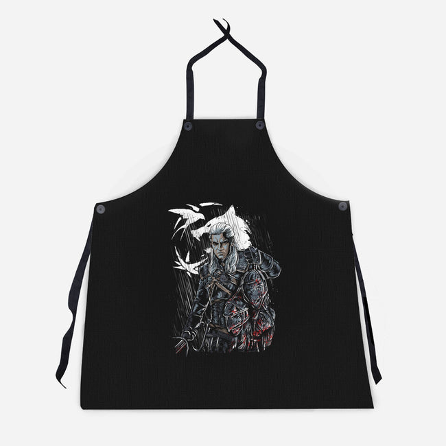 Geralt's Quest-unisex kitchen apron-Knegosfield