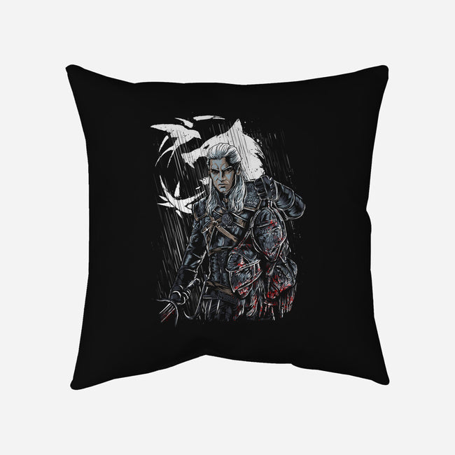 Geralt's Quest-none removable cover throw pillow-Knegosfield