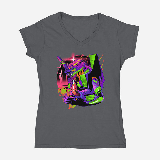 Evangelion Soul-womens v-neck tee-heydale