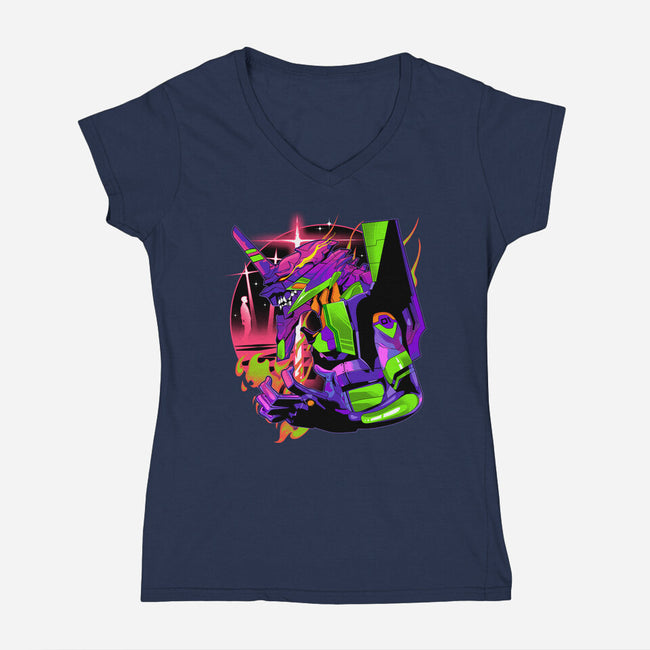 Evangelion Soul-womens v-neck tee-heydale