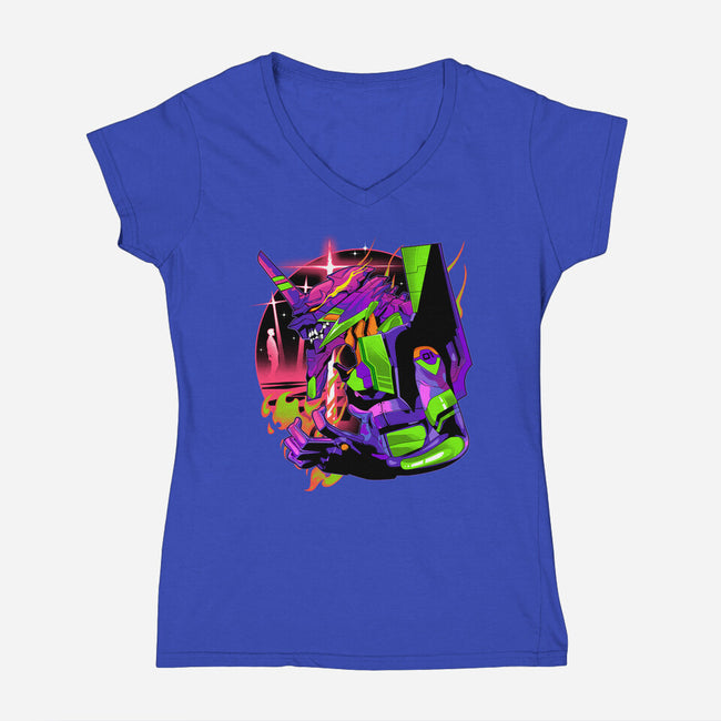 Evangelion Soul-womens v-neck tee-heydale