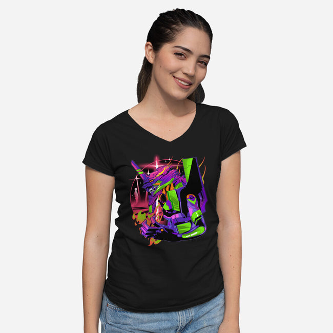 Evangelion Soul-womens v-neck tee-heydale