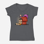 The Flintnuts-womens v-neck tee-Barbadifuoco