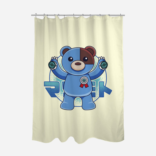 Vivy Bear-none polyester shower curtain-Logozaste
