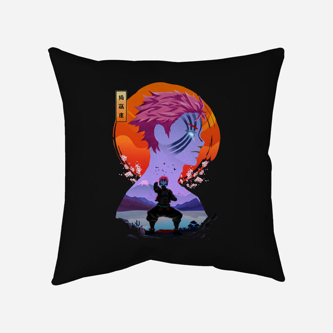 Akaza Slayer-none removable cover w insert throw pillow-rondes