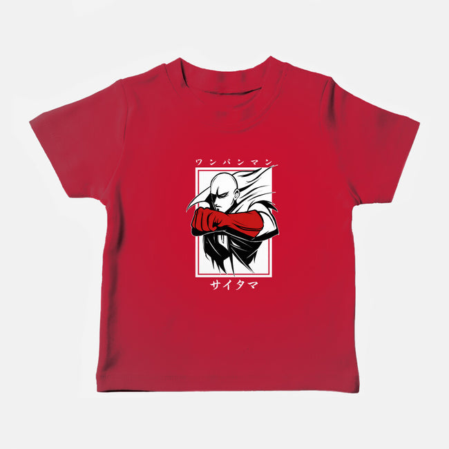 One Punch Red-baby basic tee-Faissal Thomas