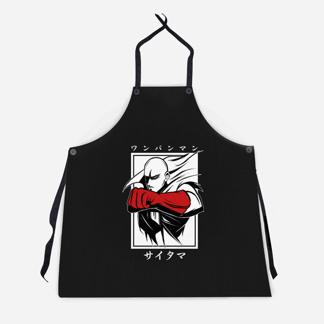 One Punch Red-unisex kitchen apron-Faissal Thomas