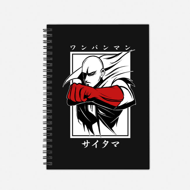 One Punch Red-none dot grid notebook-Faissal Thomas