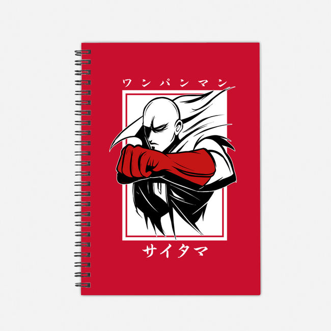 One Punch Red-none dot grid notebook-Faissal Thomas
