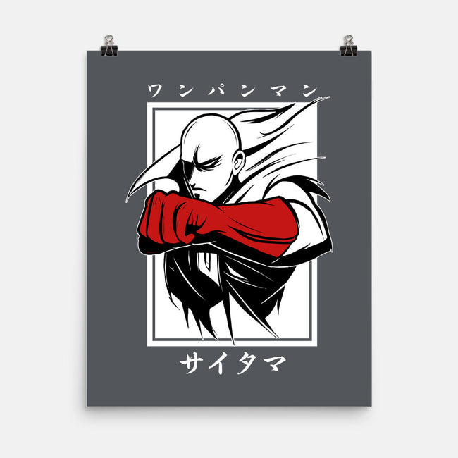 One Punch Red-none matte poster-Faissal Thomas