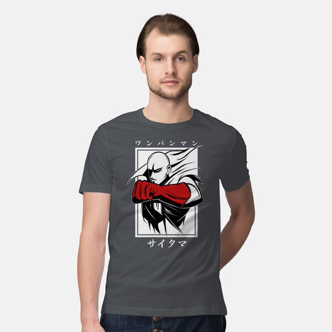 One Punch Red-mens premium tee-Faissal Thomas