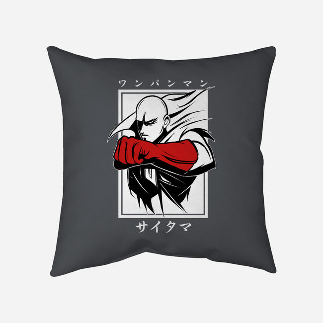 One Punch Red-none removable cover w insert throw pillow-Faissal Thomas