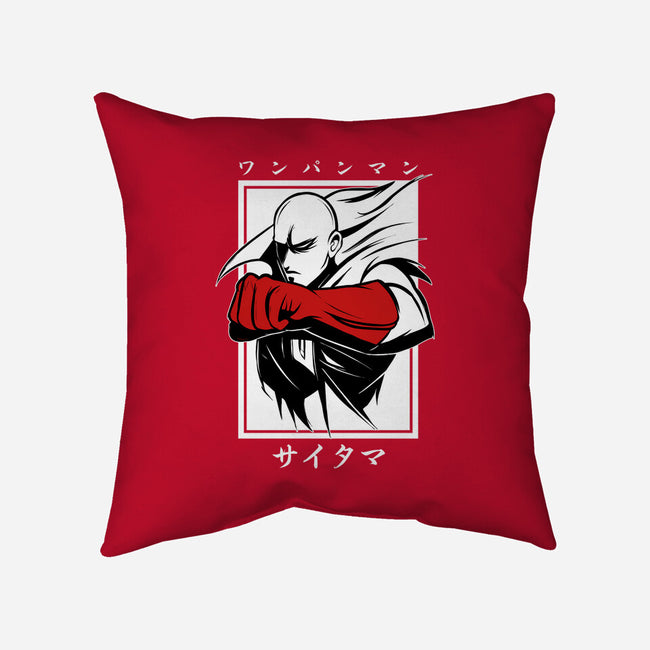 One Punch Red-none removable cover w insert throw pillow-Faissal Thomas