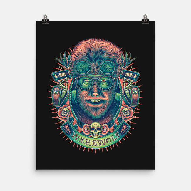 Glowing Werewolf-none matte poster-glitchygorilla