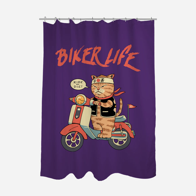 Motor Cat-none polyester shower curtain-vp021