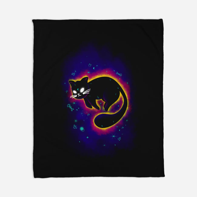 Floating Space Cat-none fleece blanket-erion_designs