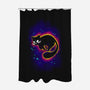 Floating Space Cat-none polyester shower curtain-erion_designs
