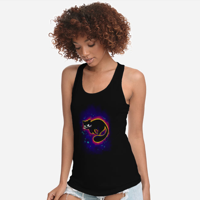 Floating Space Cat-womens racerback tank-erion_designs