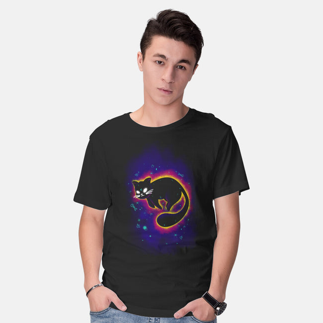 Floating Space Cat-mens basic tee-erion_designs