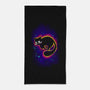 Floating Space Cat-none beach towel-erion_designs