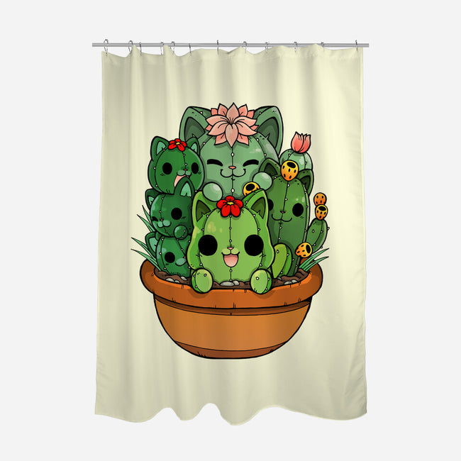 CATctus-none polyester shower curtain-Vallina84