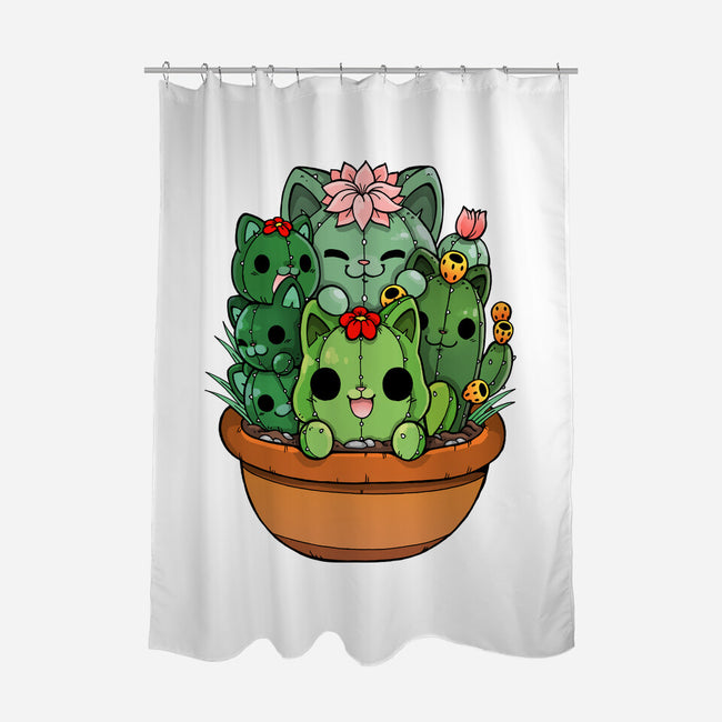 CATctus-none polyester shower curtain-Vallina84