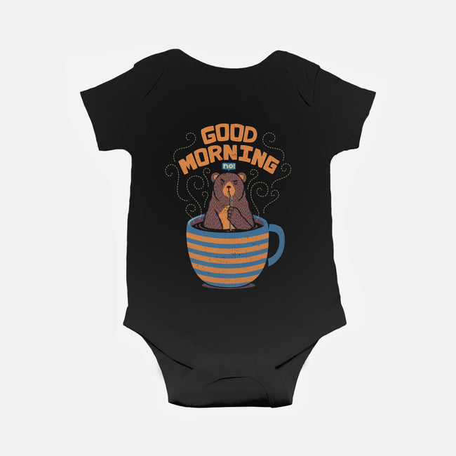 Bear Coffee Bath-baby basic onesie-tobefonseca