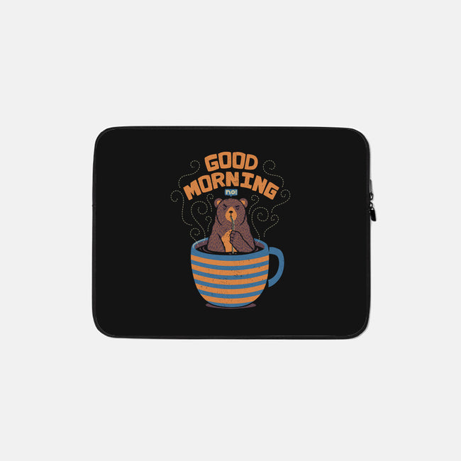 Bear Coffee Bath-none zippered laptop sleeve-tobefonseca