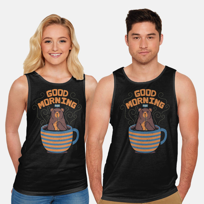 Bear Coffee Bath-unisex basic tank-tobefonseca