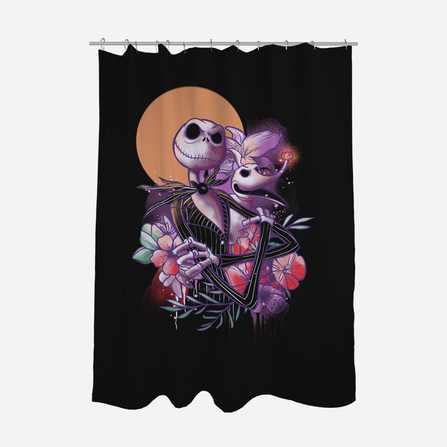 Nightmare In Moonlight-none polyester shower curtain-fanfabio