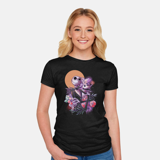 Nightmare In Moonlight-womens fitted tee-fanfabio