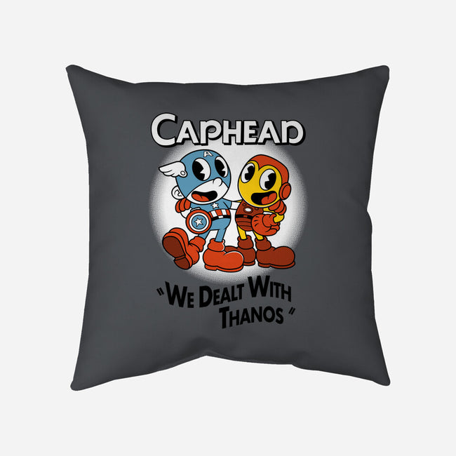 Caphead-none removable cover w insert throw pillow-Nemons