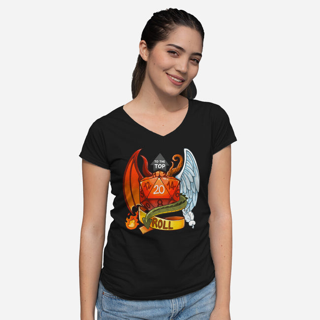 Roll To The Top-womens v-neck tee-Vallina84