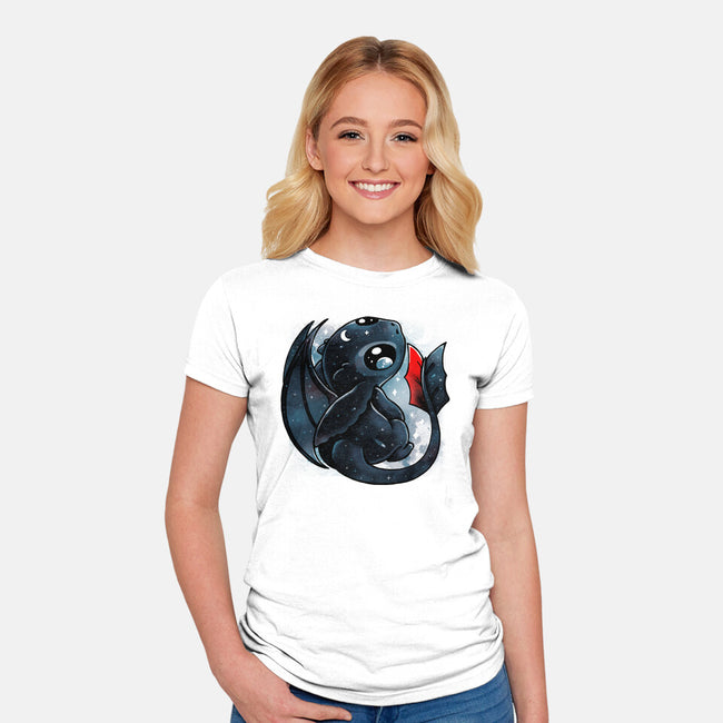 Dragon Starlight-womens fitted tee-Vallina84