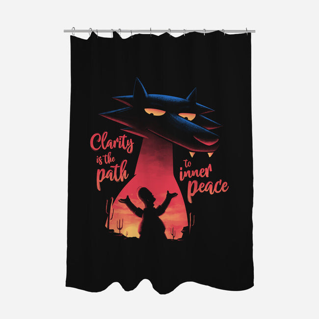 Inner Peace-none polyester shower curtain-teesgeex