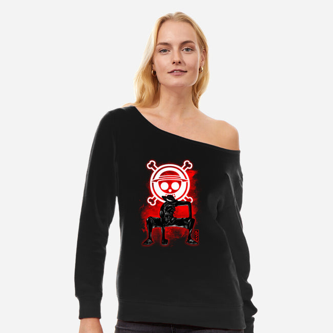 Cosmic Gear-womens off shoulder sweatshirt-fanfreak1