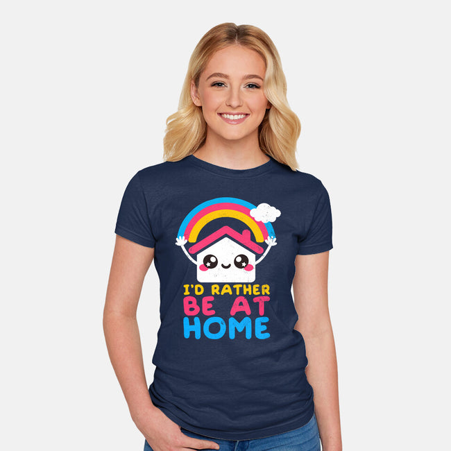 Be At Home-womens fitted tee-NemiMakeit