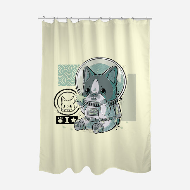 AstroDog-none polyester shower curtain-xMorfina