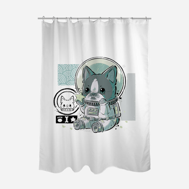 AstroDog-none polyester shower curtain-xMorfina
