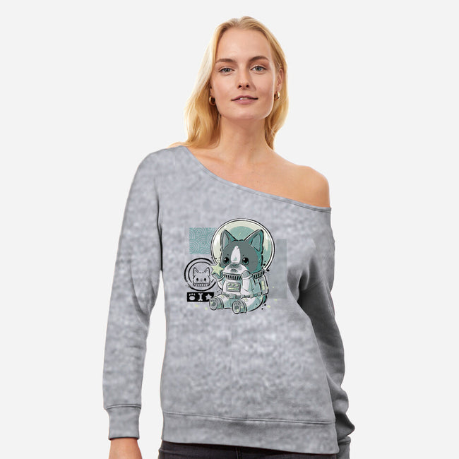 AstroDog-womens off shoulder sweatshirt-xMorfina