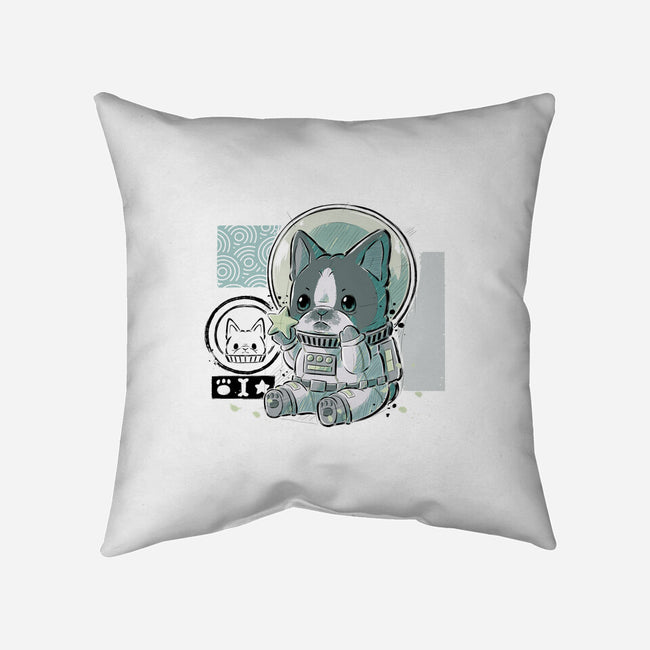 AstroDog-none removable cover throw pillow-xMorfina