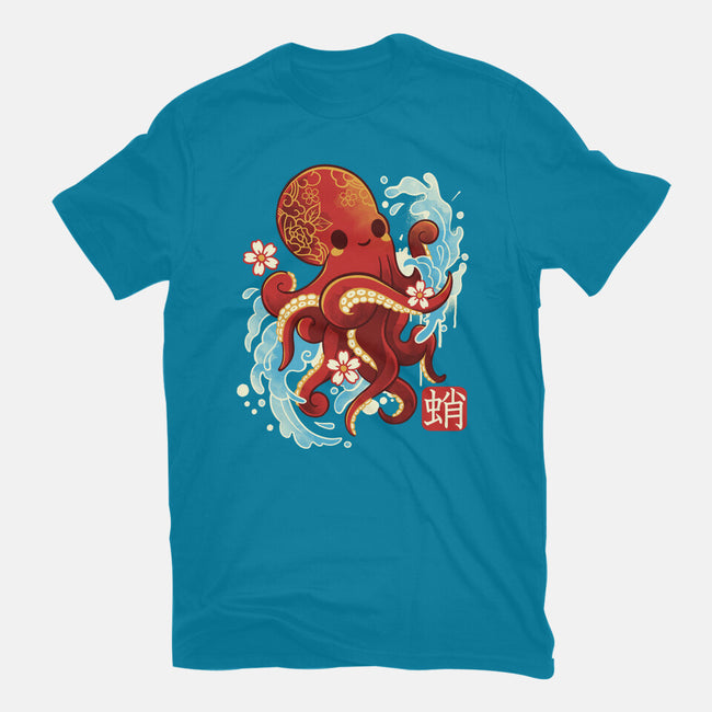 Japanese Octopus Kawaii-womens basic tee-NemiMakeit
