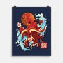 Japanese Octopus Kawaii-none matte poster-NemiMakeit
