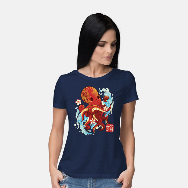 Japanese Octopus Kawaii-womens basic tee-NemiMakeit